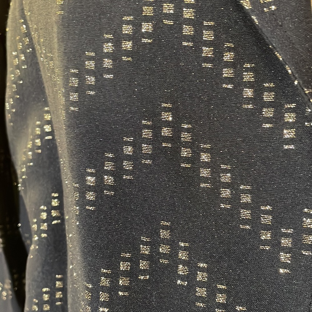 Chico’s Chevron Jacket in dark blue and silver (size 2) - Picture 3 of 9